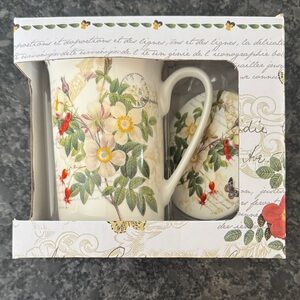 Floral Ceramic Mug Set